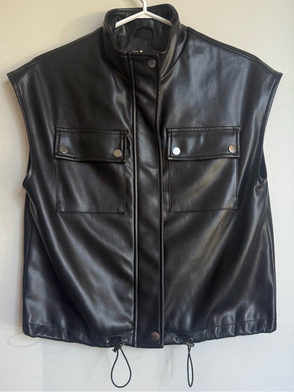 Pleather Sleeveless Vest